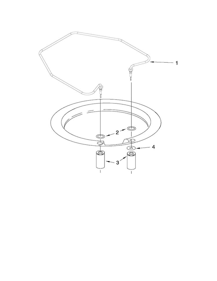 Heater Parts Diagram and Parts List for KUDS30IVSS4  KitchenAid Dishwasher