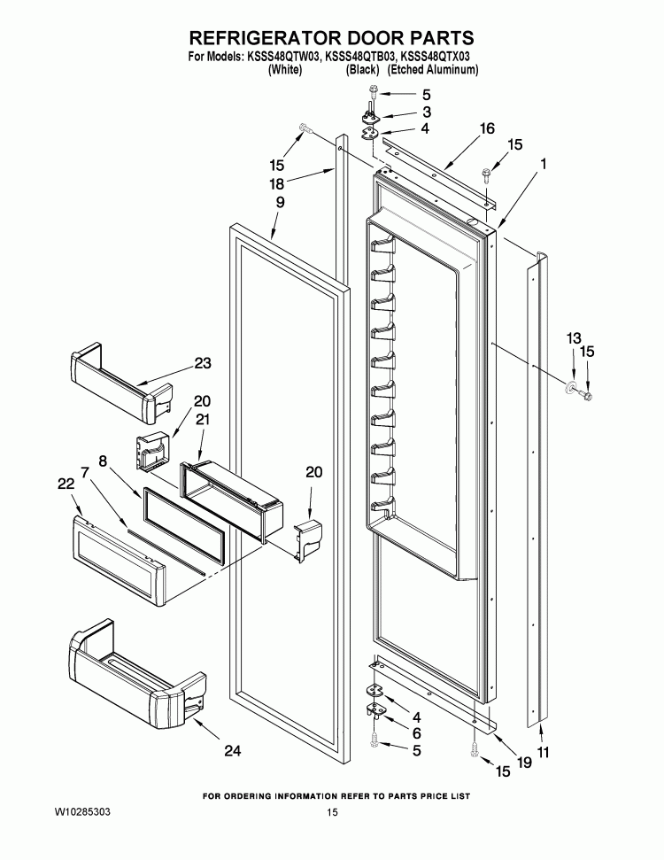DRAWER PARTS Diagram and Parts List for KESS907SWW02  KitchenAid Range