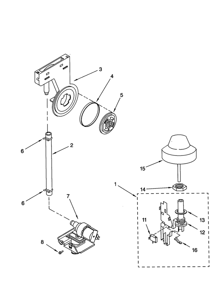 Fill And Overfill Diagram and Parts List for KUDR01DTBT0  KitchenAid Dishwasher