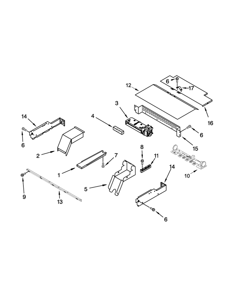 Top Venting Parts Diagram and Parts List for RBS307PVB04  Whirlpool Wall Oven