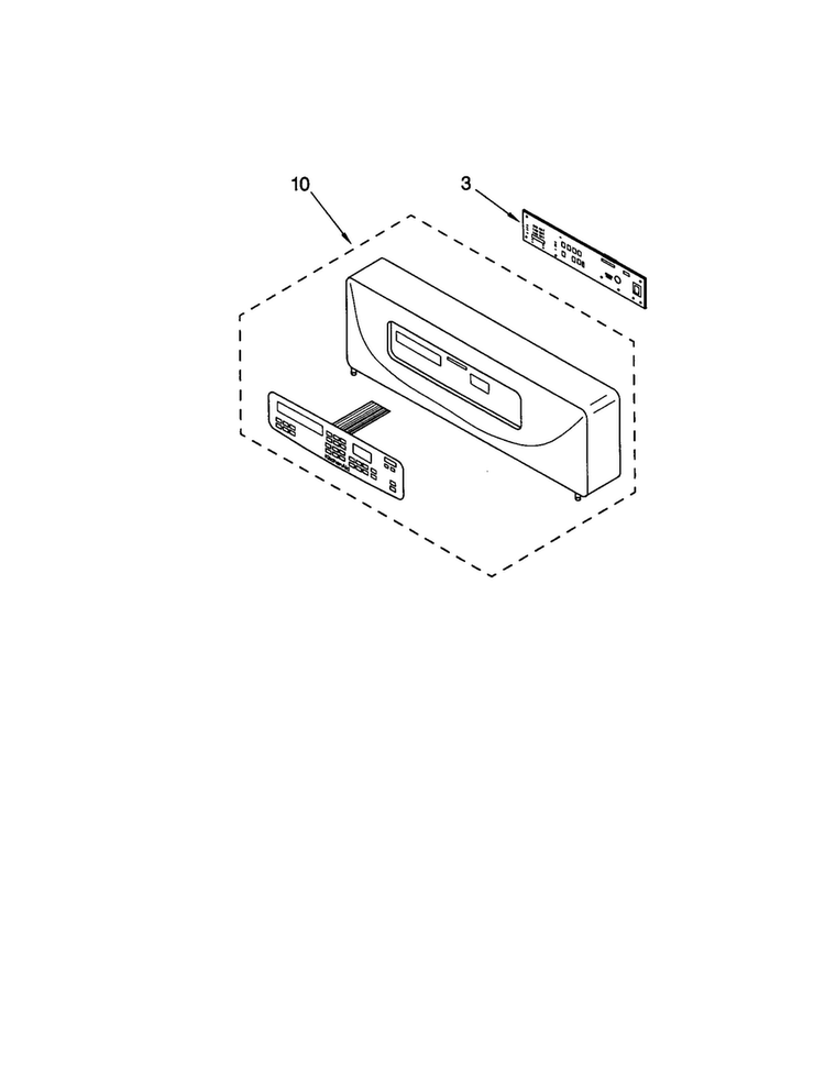 Control Panel Diagram and Parts List for KEMS377GBL1  KitchenAid Microwave Oven Combo