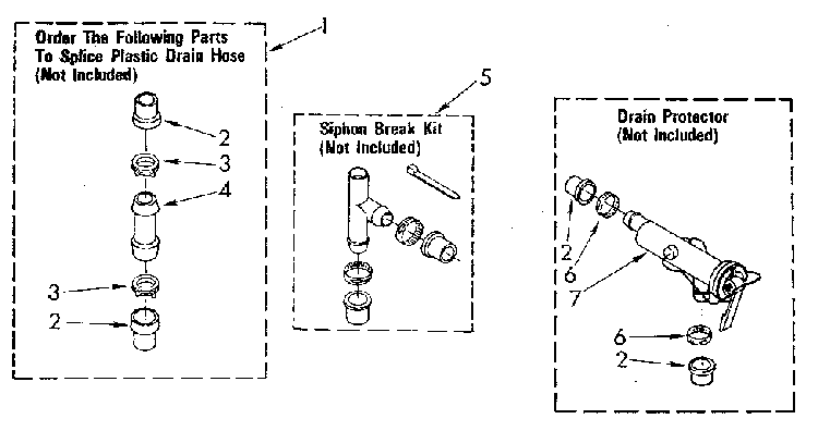 Water System Diagram and Parts List for LA5300XSM1  Whirlpool Washer