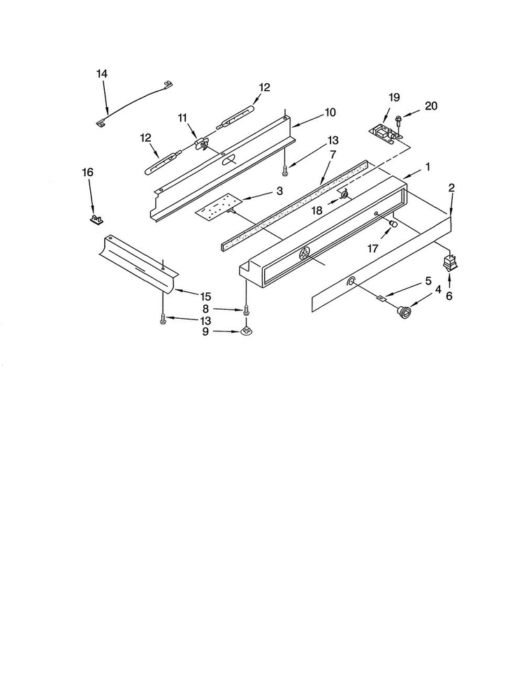 Refrigerator Control Panel Parts Diagram and Parts List for KCCS36FJT00  KitchenAid Refrigerator