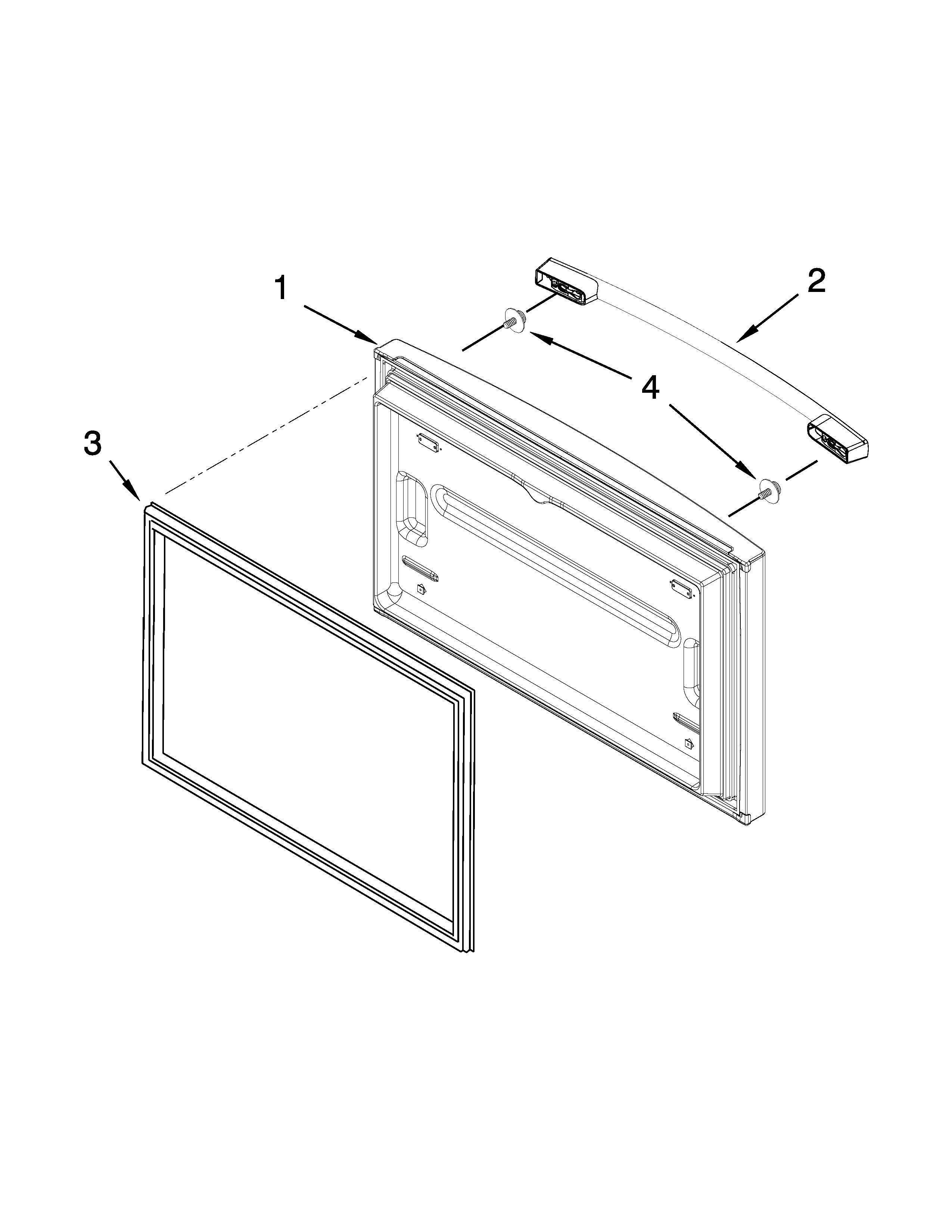 Freezer Door Parts Diagram and Parts List for 59679219012  Kenmore Refrigerator