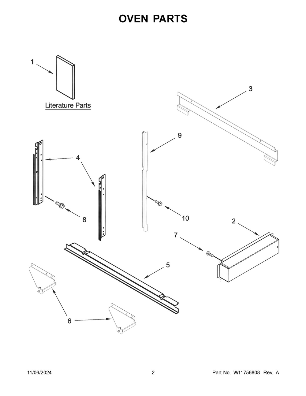 02 - Oven Parts Diagram and Parts List for JMC2427LL01  Whirlpool Microwave
