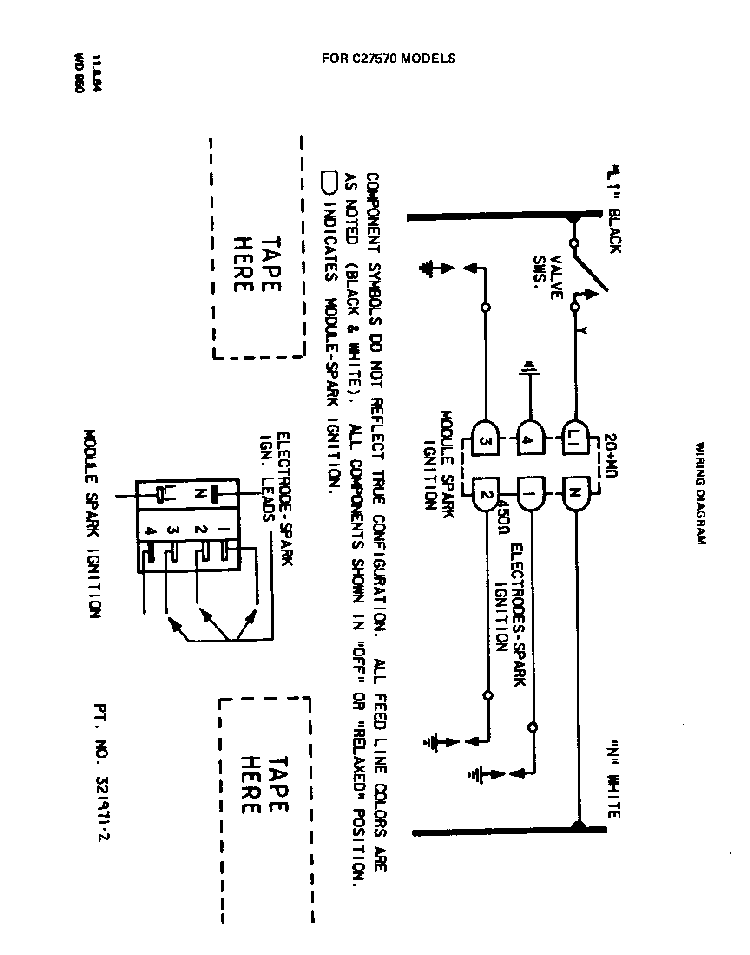 ^model C27570 Diagram and Parts List for C2757*0  Roper Cooktop