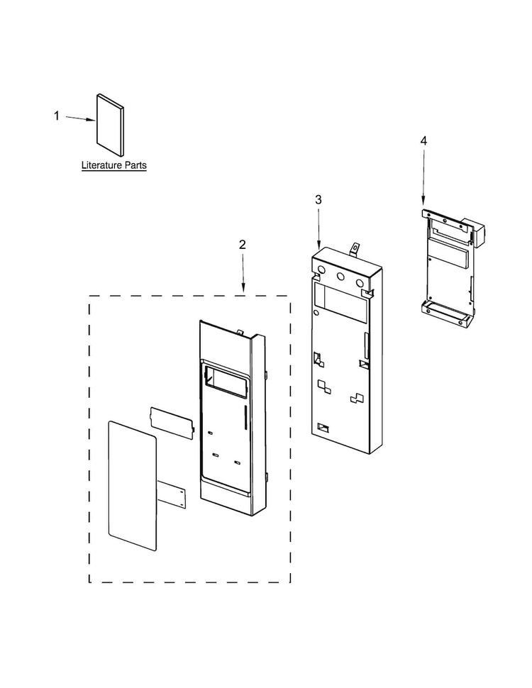 Control Panel Parts Diagram and Parts List for UMV1160CW0  Whirlpool Microwave