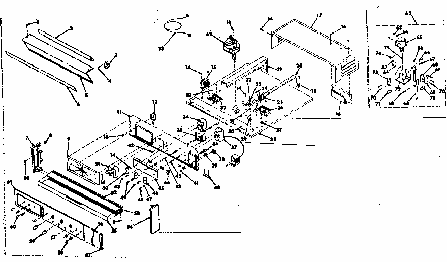 Control Section Diagram and Parts List for 8504277260  Kenmore Range
