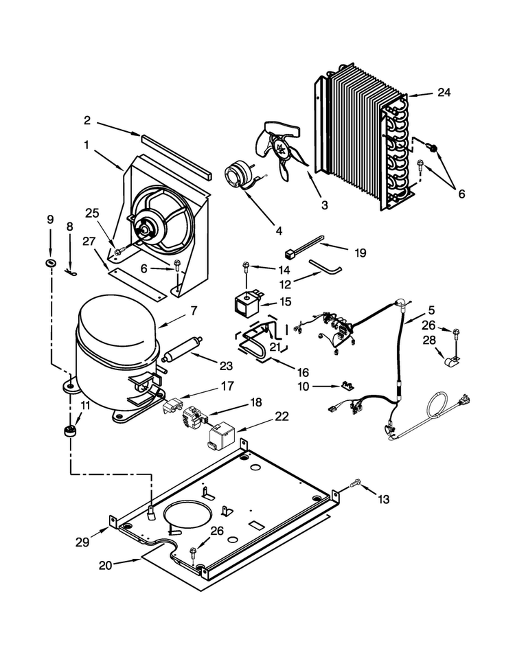 Unit Parts Diagram and Parts List for KUIO18NNZS1  KitchenAid Ice Maker