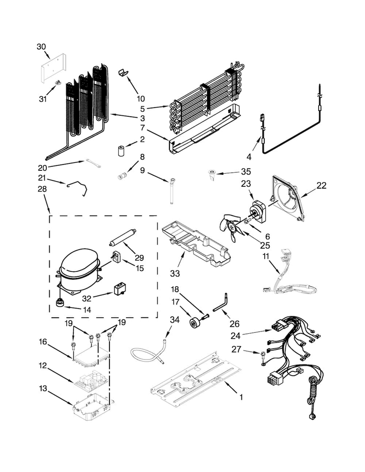 Unit Parts Diagram and Parts List for WRF560SEYW01  Whirlpool Refrigerator