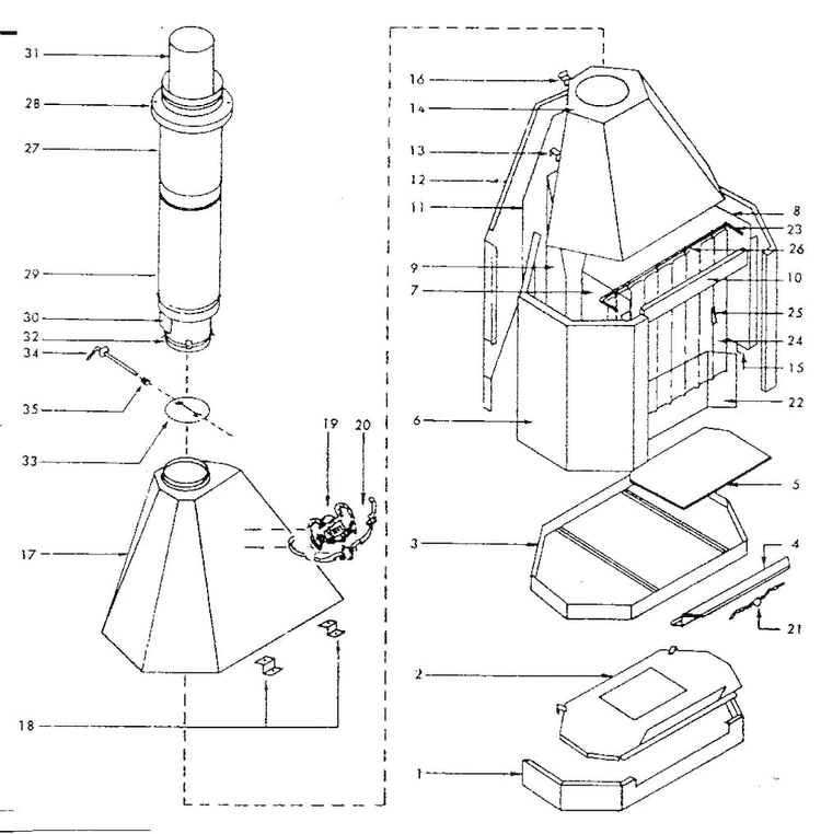 Replacement Parts Diagram and Parts List for 15584352  Kenmore Furnace