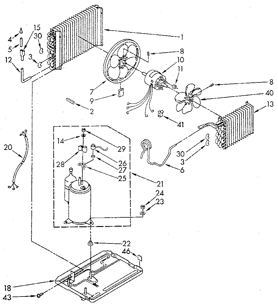 Unit Diagram and Parts List for 1068750510-AC  Kenmore Air Conditioner