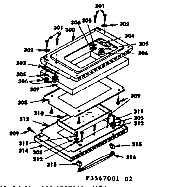 Oven Door Parts Diagram and Parts List for 1553567091  Kenmore Range