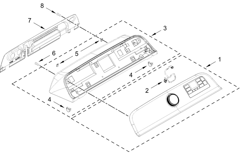 Console Parts Diagram and Parts List for MVW7230HW2,MVW7230HC2  Whirlpool Washer