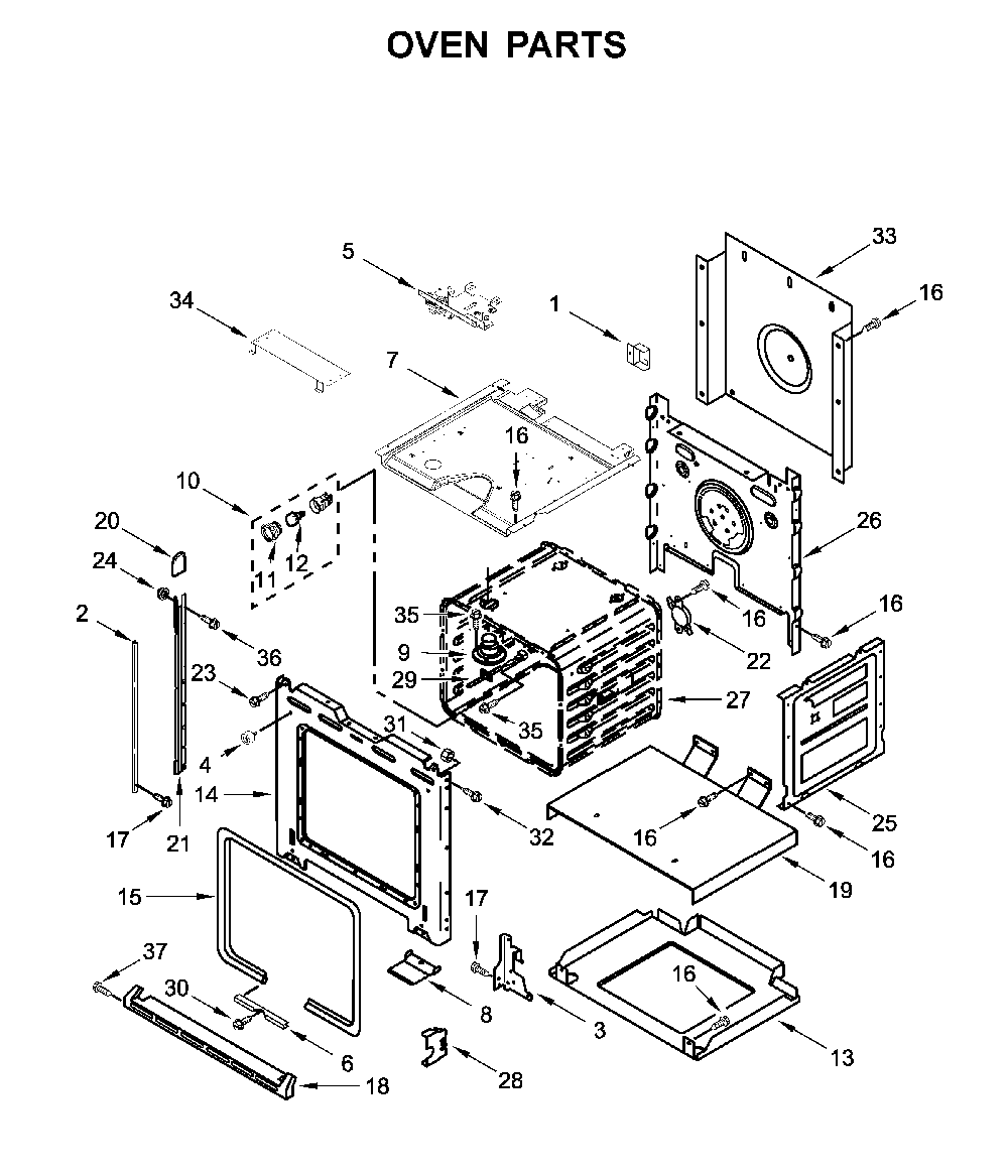 Oven parts Diagram and Parts List for WOS11EM4EB02  Whirlpool Wall Oven