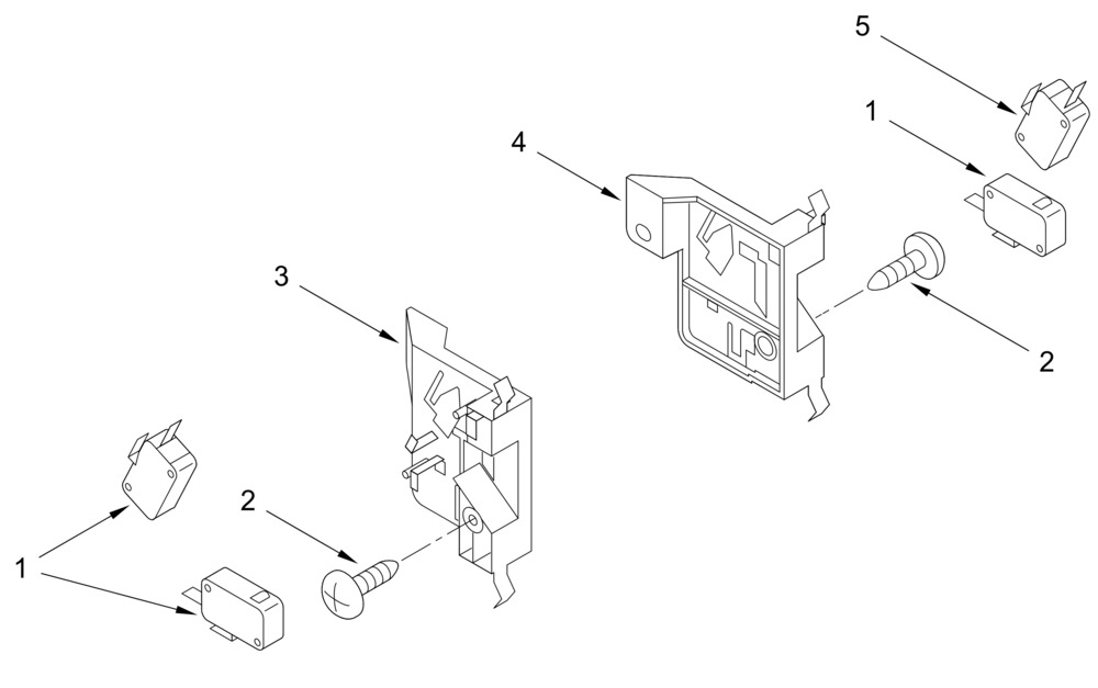 Switch Parts Diagram and Parts List for KMBD104GSS03  Whirlpool Microwave