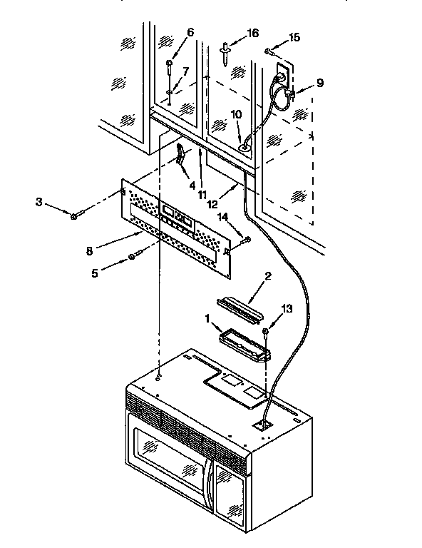 Installation Diagram and Parts List for MH7110XBQ8  Whirlpool Microwave