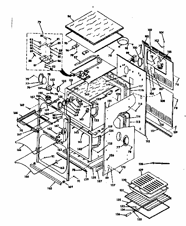 Body Section Diagram and Parts List for 8504277293  Kenmore Range