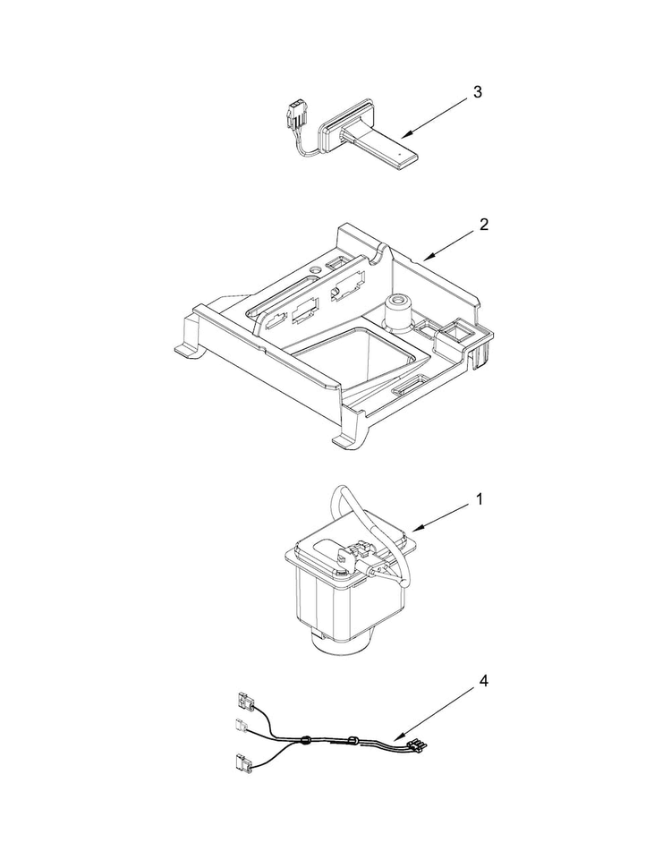 Pump Parts Diagram and Parts List for KUID308ESS0  KitchenAid Ice Maker