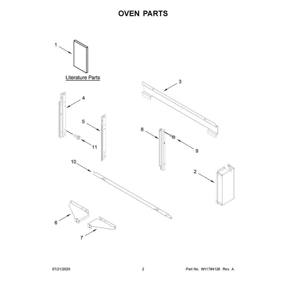 Oven Parts Diagram and Parts List for KMBS727SPS00  KitchenAid Microwave