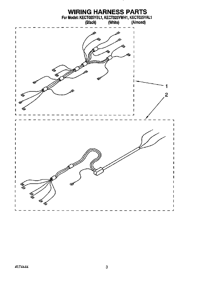 SECTION Diagram and Parts List for KECT025YAL1  KitchenAid Cooktop
