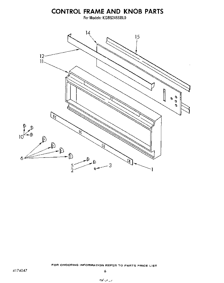 CONTROL FRAME AND KNOB Diagram and Parts List for KGBS245SBL0  KitchenAid Wall Oven