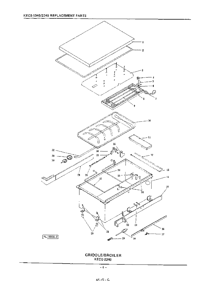 SECTION Diagram and Parts List for KECS1340  KitchenAid Cooktop