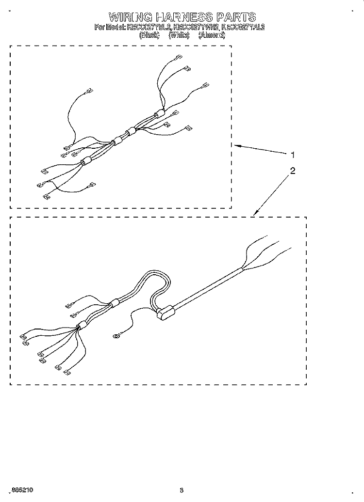 SECTION Diagram and Parts List for KECC027YBL2  KitchenAid Cooktop