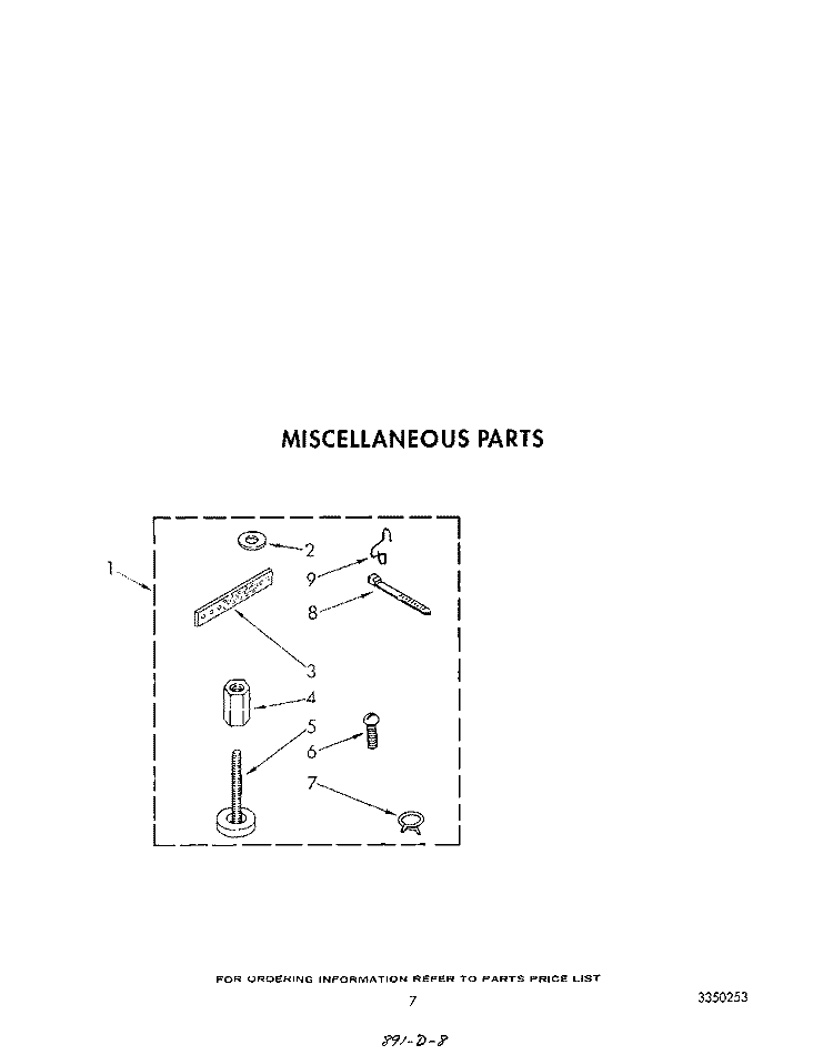 MISCELLANEOUS Diagram and Parts List for LA5280XTN0  Whirlpool Washer
