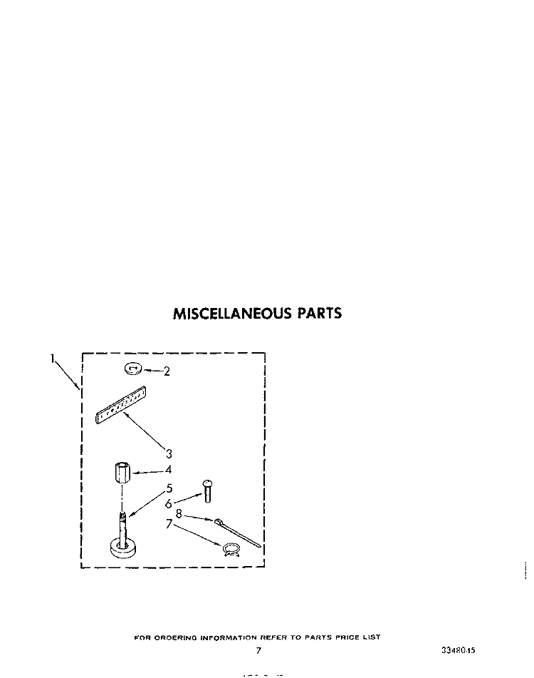 MISCELLANEOUS Diagram and Parts List for LA6200XSW0  Whirlpool Washer