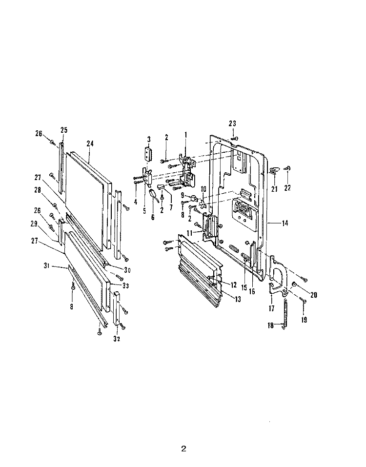 TUB Diagram and Parts List for 8518L30  Roper Dishwasher