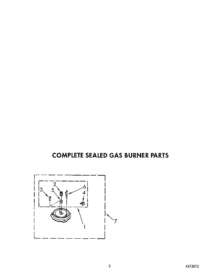 COMPLETE SEALED GAS BURNER Diagram and Parts List for SC8630EXB3  Whirlpool Cooktop