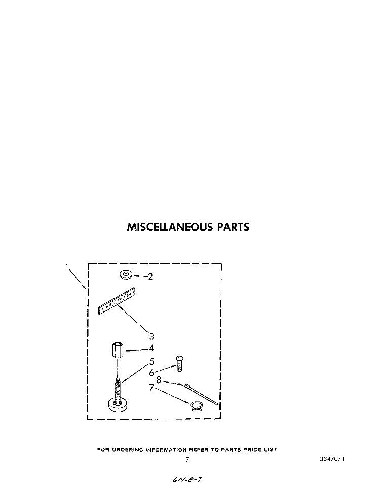 MISCELLANEOUS Diagram and Parts List for LA6300XPW6  Whirlpool Washer