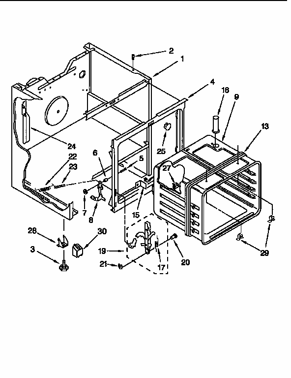 Oven Diagram and Parts List for RF302BXDQO  Whirlpool Range