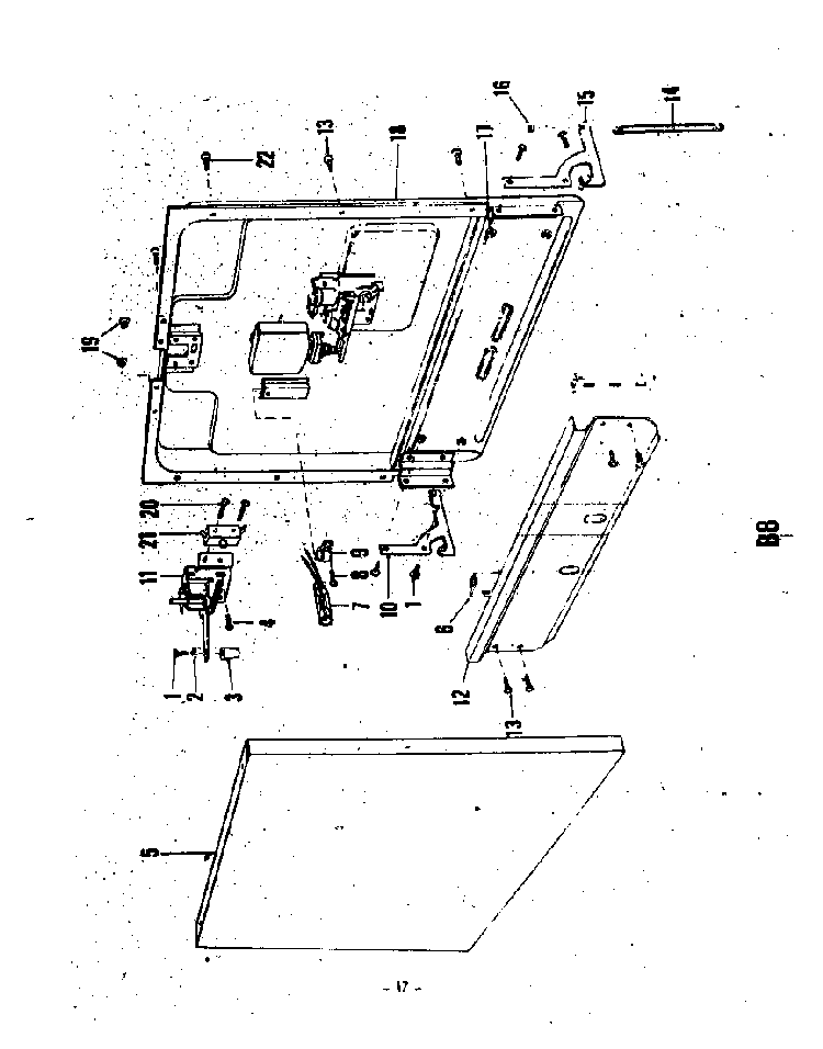 ^door Diagram and Parts List for 8579900  Roper Dishwasher