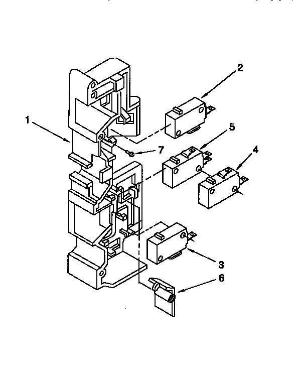 Latch Board Diagram and Parts List for KHWS105BBL0  KitchenAid Microwave