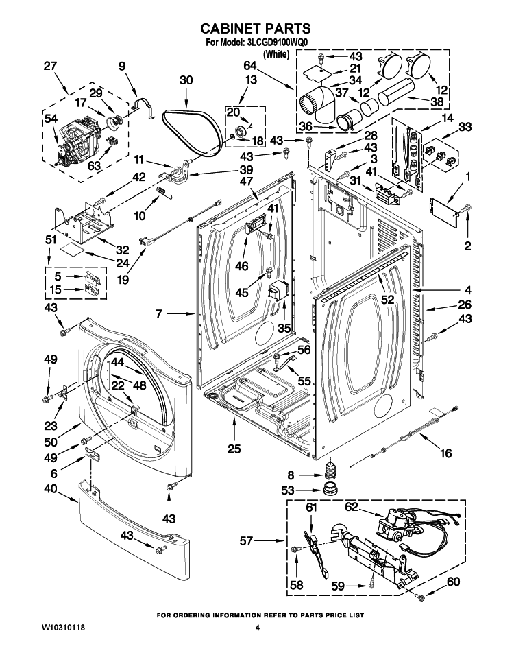 OPTIONAL PARTS (NOT INCLUDED) Diagram and Parts List for GI6FARXXB03  Whirlpool Refrigerator
