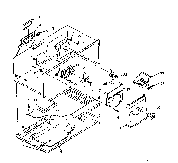 Freezer Parts Diagram and Parts List for 106U16EIM1  Kenmore Refrigerator