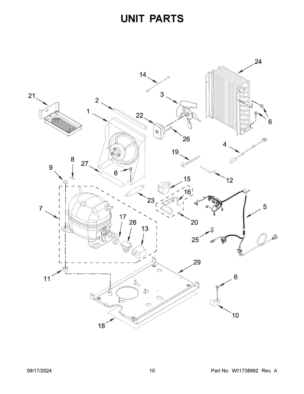06 - Unit Parts Diagram and Parts List for WUI75X15HB02  Whirlpool Ice Maker