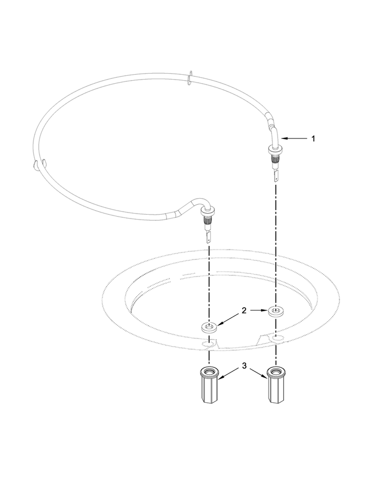 Heater Parts Diagram and Parts List for KUDS30FXPAA  KitchenAid Dishwasher