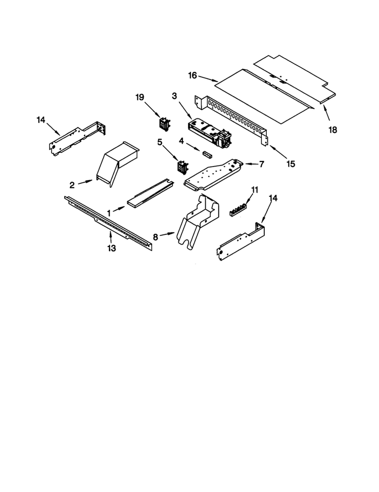 Top Venting Diagram and Parts List for KEBS107DBAL7  KitchenAid Wall Oven