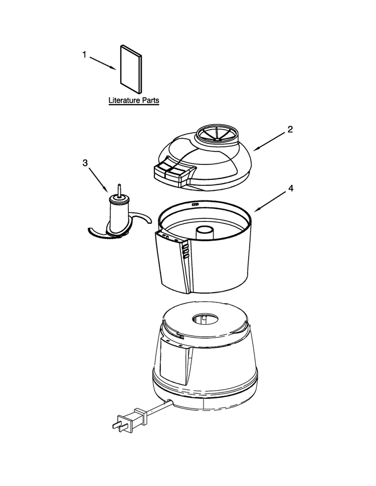 Housing Unit Parts Diagram and Parts List for 5KFC3515BAC0  KitchenAid Food Processor