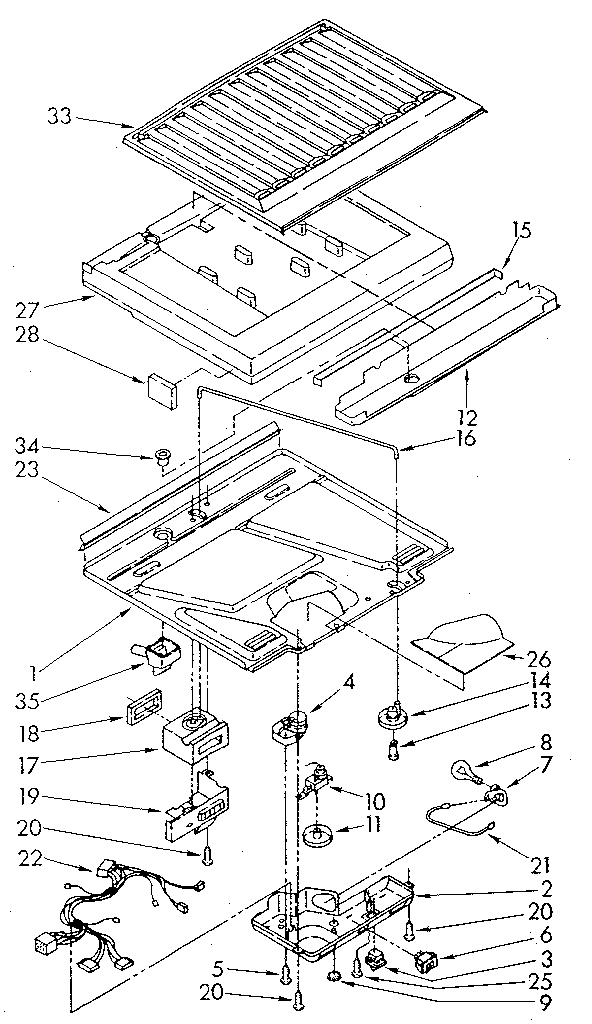 Compartment Separator Diagram and Parts List for ET14JKXSN03  Whirlpool Refrigerator