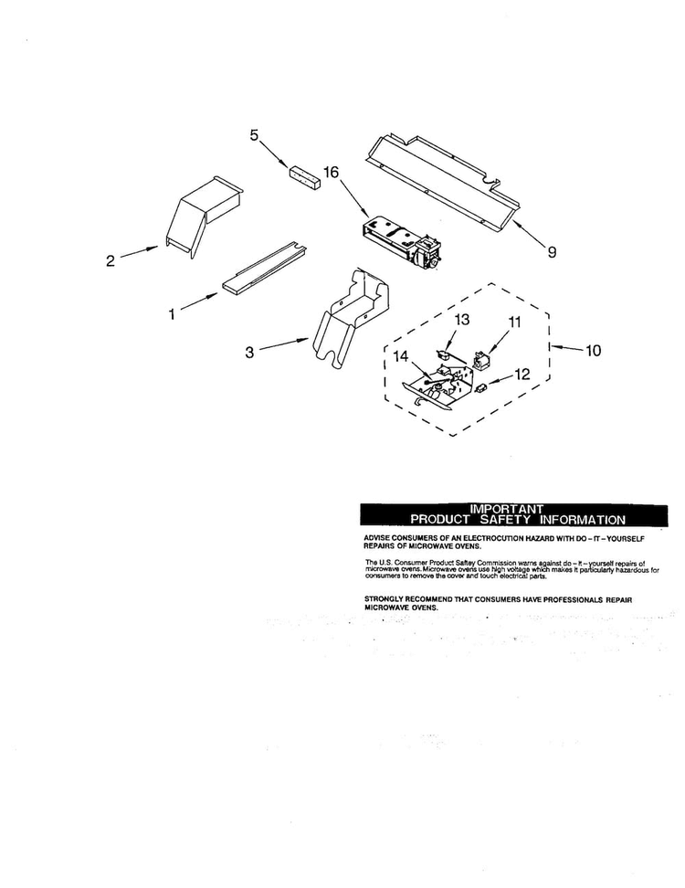 Latch Diagram and Parts List for KEMS377GBL1  KitchenAid Microwave Oven Combo