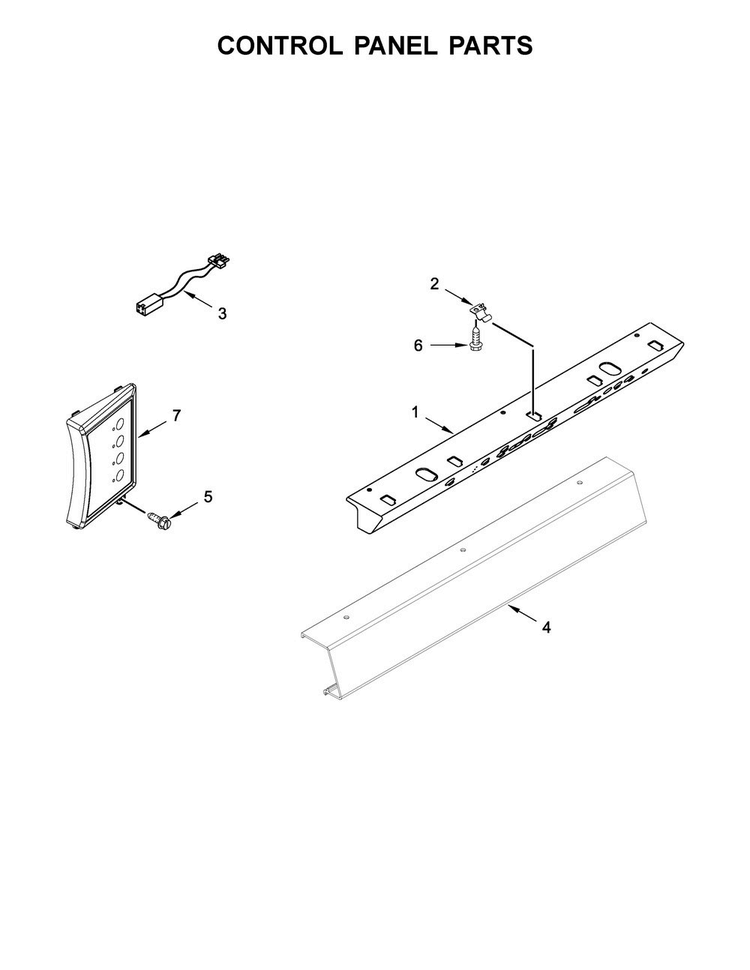 Control Panel Parts Diagram and Parts List for KBSD618ESS01  KitchenAid Refrigerator