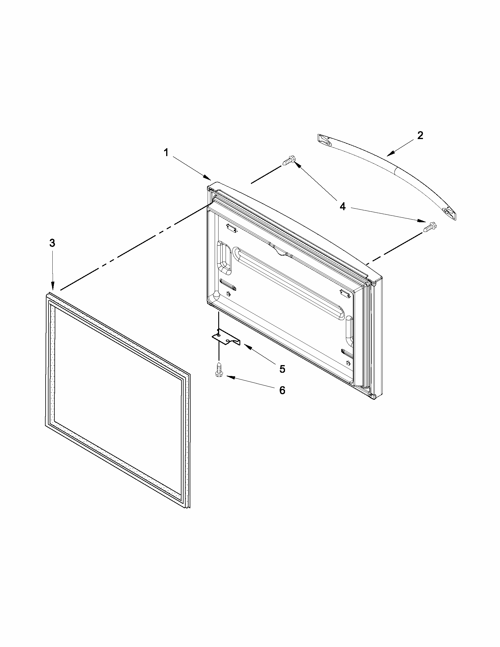 Freezer Door Parts Diagram and Parts List for 59669283014  Kenmore Refrigerator