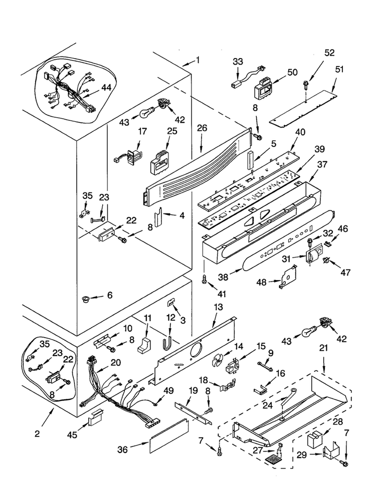 Liner Diagram and Parts List for KBLP36FKS01  KitchenAid Refrigerator