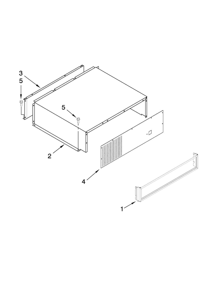 Top Grille And Unit Cover Diagram and Parts List for KBRO36FTX08  KitchenAid Refrigerator