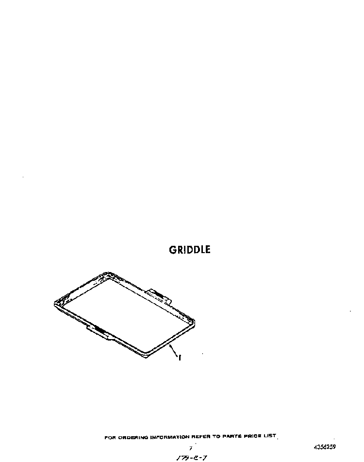 Griddle Diagram and Parts List for F4558*1  Roper Range