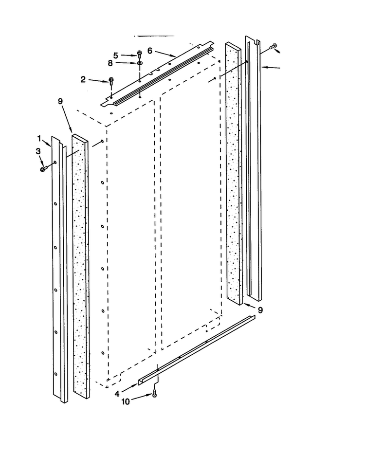 Cabinet Diagram and Parts List for KSSP36QGT00  KitchenAid Refrigerator